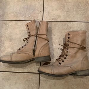 Steven Madden Troopa Leather Combat Boots
